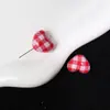 Corazón Tridimensional Estampado Cuadros Corazón Cuentas DIY Cuentas Hechas a Mano Cuentas Sueltas Cadena para Bolígrafo Cadena de Teléfono Móvil Accesorios de Joyería
