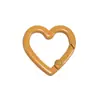 Clips de Resorte Coloridos, Anillas Abiertas Redondas, Anillas de Resorte en Forma de Corazón, Accesorios para Llaveros DIY, Conectores de Aleación