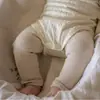 Calças para Bebês Meninos e Meninas Outono e Inverno Cintura Alta Proteção da Barriga Bumbum Grande Calças Base Justas para Bebês e Crianças Calças Longas Elásticas para Crianças Bebês e Crianças