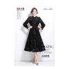 Ropa de mujer transfronteriza primavera 2025 cintura delgada hueca temperamento bordado vestido infantil chic falda impresionante