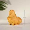 Adorno de Talla en Madera del Caballo del Zodiaco de Ciprés Negro, Decoración Artesanal Tallada a Mano con Forma de Animal, Carpintería Creativa