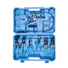 Alicates para manojos de mangueras juego de 9 piezas de alicates para mangueras de agua de automóvil pinzas alicates para manojos de mangueras de garganta recta se pueden doblar con herramienta de pinzas de hebilla de línea
