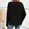 Suéter Europeo y Americano Transfronterizo para Mujer para Otoño e Invierno, Suéter de Punto Holgado de Cuello en V de Alta Gama, Se Puede Usar Hombros Caídos, Top Pulóver Estilo Perezoso