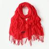 Bufanda Anual de Cachemira para Mujer 100g Delgada Color Sólido Bufanda de Regalo para Hombre y Mujer Otoño e Invierno Chal Cálido Marea Transfronteriza