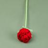 Arranjo de Flores Rosa de Tricô Feito à Mão Decoração Flor Artificial Presente Dia das Mães Buquê Venda por Atacado