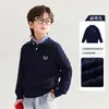 Suéter con Cuello Polo para Niños 2026 Primavera y Otoño Top Infantil con Cuello Solapa Ropa Interior Estilo Universitario de Otoño para Niños