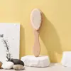 Escova de lã de faia com embalagem de material personalizada e logotipo, pente de almofada de ar para massagem personalizado, pente plano de faia personalização personalizada