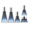 Veta plateada 30ml-120ml Botella cónica de set Botella de crema de 60g Líquido esencia Material de empaque cosmético Botella de loción