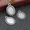 Gema de Tiempo 13x18 mm Diámetro Interior Ovalado Colgante de Aleación Base Accesorios para Joyería DIY