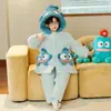 Pijama de Franela de Invierno para Niños, Conjunto Grueso de Coral Fleece Acolchado de Algodón para Hogar para Niñas y Bebés