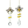 Atrapasol de Cristal con Forma de Abeja 3D Adorno Colgante Festival de la Abeja Decoración de Jardín Suministro Mayorista Transfronterizo Cristal Blanco