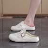 Pantuflas Tejidas Voladoras de Verano para Mujer Malla Hueca Transpirable Zapatos de Mujer Casuales Slip-on para Mamá K3901