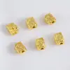 Cuentas Espaciadoras Irregulares con Textura y Manchas Chapado en Cobre Oro de 18K Estilo Escamas de Plata Triturada Cuentas Sueltas Pulsera DIY Joyería Accesorios Hechos a Mano