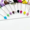 Novo chaveiro de metal em forma de sino DIY, chaveiro fofo com contas criativas, decoração de bolsa, pingente multicolorido atacado