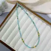 Nova moda nicho colar de pedras Tianhe corrente de clavícula versátil clássica corrente para suéter pedra natural original