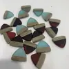 Pendientes redondos de madera geométricos pendientes de clip para oreja material de accesorios de joyería para orejas hechos a mano diy