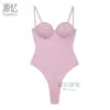 Conjunto de dos piezas de body de encaje rosa y minifalda, lencería sexy para usar tanto en interiores como en exteriores, body ajustado para un look de chica sexy