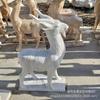 Estátua de Ovelha Esculpida em Mármore Branco para Decoração de Paisagismo de Jardim e Parque, Ornamento de Ovelha para Paisagismo San Yang Kai Tai, Em Estoque, Atacado do Fabricante