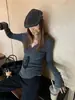 Tejido de Lana con Cuello en V y Cintura para Mujer en Otoño e Invierno, Camisa Base Ajustada, Top Interior que Adelgaza