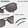 Óculos de Sol Piloto Raine Infantis Transfronteiriços Novo Ponte Dupla Proteção Solar para Meninos e Meninas, Óculos Personalizados Simples com Armação Quadrada de Metal