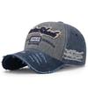 Gorra de Béisbol Desgastada con Agujeros y Bordes Deshilachados, Números Bordados, Gorra de Sol de Cinco Paneles, Comercio Exterior, Amazon Spot