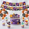 Decoraciones para Fiestas Temáticas de Halloween Más Vendidas Transfronterizas, Banners de Cumpleaños Infantiles, Adornos para Pasteles, Juegos de Globos, Personalizables