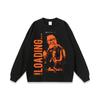 Camiseta com estampa de rap hip hop retrô americana transfronteiriça, manga curta, folgada, de alta qualidade, com gola redonda e manga comprida para homens e mulheres