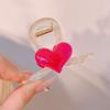 Verão nova cor amor hairpin menina doce cor coração forma cruz para trás cabeça tubarão clipe acessórios de cabelo infantil