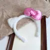 Nueva Diadema de Peluche con Lazo de Leopardo para Lavado de Cara de Mujer, Especial, Dulce, Todas las Combinaciones, Accesorios para el Cabello en la Parte Superior del Cráneo, Diadema para Verano