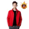 Moletom Americano Retro Três Listras Transfronteiriço com Forro de Lã, Jaqueta Espessa com Gola Alta, Moletom Esportivo com Zíper, Cardigan Moletom de Marca Tendência