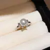 Anillo Abierto Vintage Maillard de Circonita y Perla, Lujo Ligero, Exquisito, Sencillo, Pulsera Versátil, Joyería de Alta Gama de Lujo Ligero