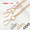 Cadena de giro para bolso color gunmetal dorado y plateado 1.2m correa con hebilla terminada para bolso de axila y correa de hombro de repuesto para bolso
