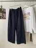Pantalones anchos de pierna curva de algodón Lyocell Tencel estilo retro japonés para mujer, versión coreana otoño 2026, pantalones casuales petite cropped