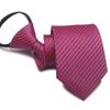 Corbata con cremallera de 8 cm al por mayor perezosa fácil de jalar sin nudo 7 cm para hombre negocios formal morado rojo rojo oscuro
