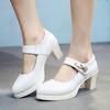 Zapatos de Tacón Medio Grueso Modelo Primavera y Otoño 2025 para Mujeres de Mediana Edad y Mayores, Zapatos Profesionales de Trabajo, Tallas Grandes 40-43