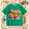 Minha Roupa de Merchandising com Expressão Engraçada de Faca e Escudo Camiseta de Manga Curta de Algodão Puro Abstrata de Cachorro com Faca e Escudo para Crianças de Verão