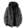 Venta al por mayor transfronteriza de nuevas chaquetas de cuero con capucha de estilo dos piezas sintéticas para otoño para hombre, chaquetas de cuero para motociclismo, estilo callejero americano para hombre