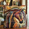 Bolso de Mano con Estampado de Moda Tendencia para Mujer 3D Transfronterizo Nuevo Producto Temu Amazon Bolso de Hombro Lona 300g