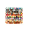 Pulsera apilable multicolor de estilo europeo y americano de 7 mm para otoño e invierno con un toque de tela de terciopelo dorado, estilo redondo grueso, producto terminado
