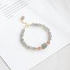 Pulseira Pixiu de Pedra da Lua Cinza Natural Pulseira de Cristal Simples e Exclusiva para Mulheres Presente para Namoradas Moderna e Generosa Versátil