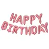 Balão de folha de alumínio com letras em inglês HAPPY BIRTHDAY de 16 polegadas Decoração de ANIVERSÁRIO cor HAPPY BIRTHDAY