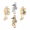 Colgante Doble Exquisito de Caballito de Mar Incrustado con Diamantes para Collar Pulsera DIY Accesorios de Joyería Venta Directa de Fábrica, Se Puede Mezclar y Enviar a Través de Fronteras