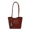 Bolso de hombro tejido simple vintage para mujer, nuevo bolso tote versátil para el trabajo, bolso casual para madre e hija