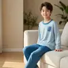 Nuevo Conjunto de Dos Piezas Ligero y Transpirable de Ropa para el Hogar para Niños y Niñas 2026 Adolescentes Lyocell Manga Larga Pantalón Largo