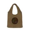 Bolsa de ombro de crochê feita à mão transfronteiriça da Amazon, bolsa de compras de tricô bordada à mão, série Mori girl de lã tecida para mulheres
