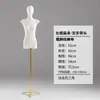 Mannequin Feminino de Meio Corpo com Cobertura de Tecido, Adereço de Exibição com Membros Móveis para Vitrine de Loja de Roupas