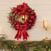 Decoração de guirlanda de Natal pacote transfronteiriço pendente de porta de Natal bola de frutas de azevinho pingente de porta de guirlanda de Natal