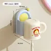 Suporte de parede para escova de dentes e copo, prateleira de parede para copo de enxaguante bucal, armazenamento de escova de dentes elétrica, cabide de copo de dente para banheiro doméstico