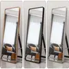 Espelho de corpo inteiro para quartos de dormitório, espelho de chão para quarto, espelho de vestir para casa, espelho para selfies, espelho de vestir de pé, adequado para apartamentos alugados, novo modelo 2026