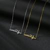 Suministro Transfronterizo de Venta Caliente Estilo Ins Latido del Corazón Amor Collar de Acero de Titanio para Mujer Collar Electrocardiograma Joyería